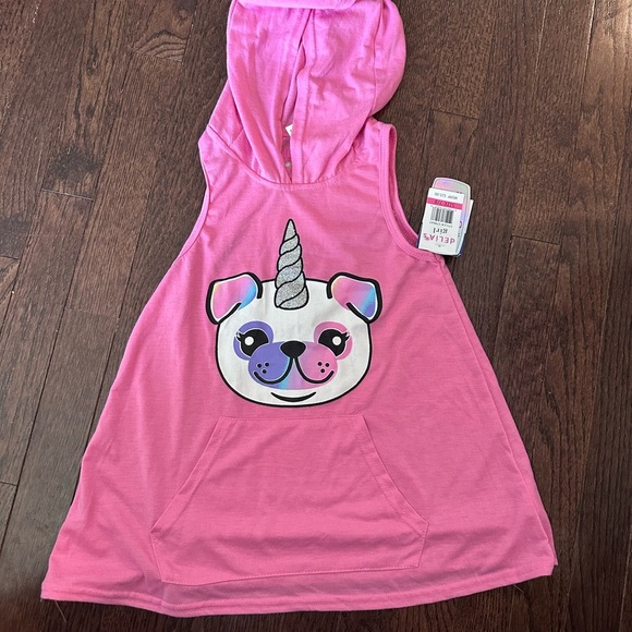 dELiA*s Pink Graphic Hoodie Tank - Picture 4 of 8